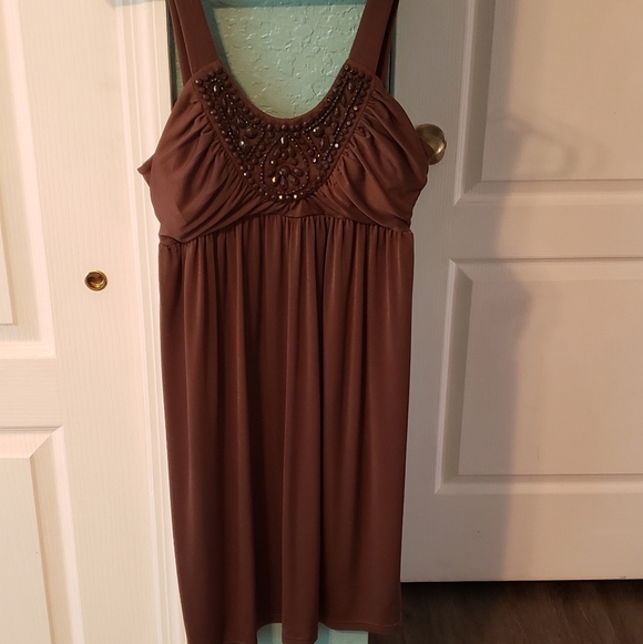 None Dresses & Skirts - Beautiful brown stretchy dress